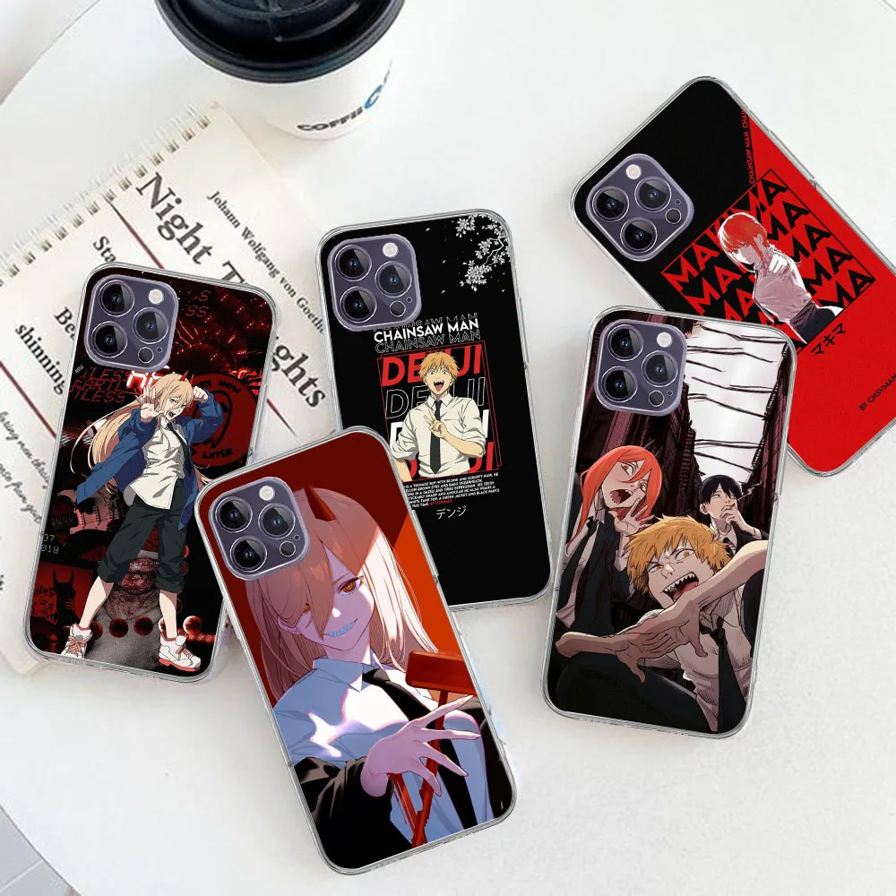 JS-84 Chainsaw man Soft Case For Tecno POP 4 AIR 5 5P Camon 15 16 17 17P 18 18T 18P 18i 19 Premier Neo Pro