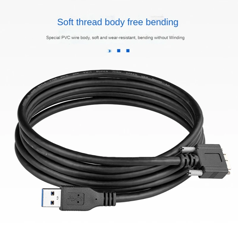 Kabel USB 3.0 Ke Micro B 5GB USB Cepat Tipe A Micro-b Kabel Data untuk S5 Note 3 HDD Kamera Industri D800 D800E D810 dengan Sekrup