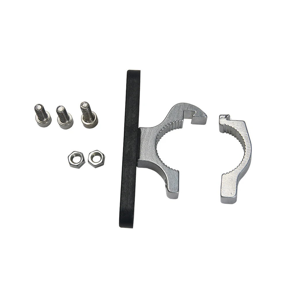 2Pcs 360 Degree Rotating Bottle Holder Durable Metal Plastic Easy Install Handlebar Seatpost Mount Black Silver