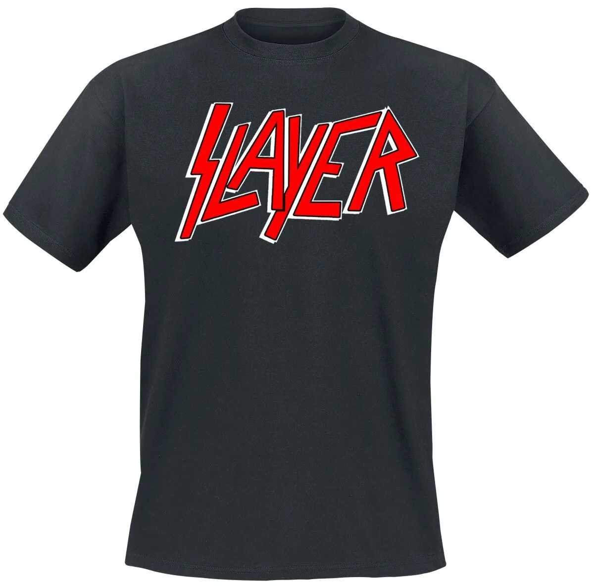 Camiseta de algodão com estampa do logotipo Slayer Classic Blade Font, Thrash Metal Streetwear, unissex, gola redonda