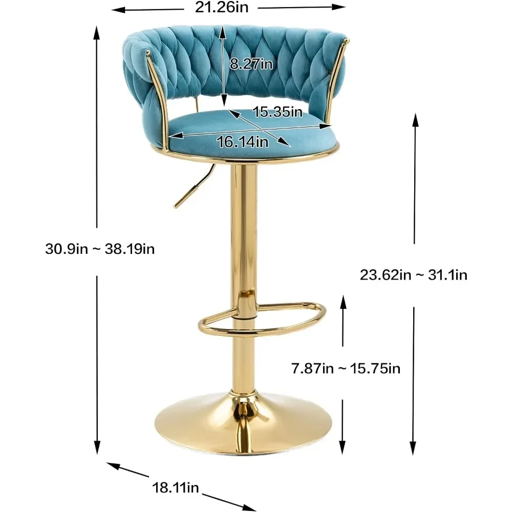 Barhocker drehbar Samt Barhocker 2er-Set) Esszimmers tühle Stühle für Wohnzimmer Stuhl Möbel Barhocker