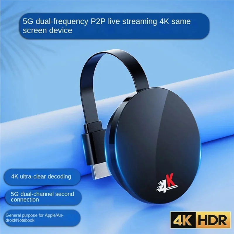 Y45A-Wireless Display Receiver 4K -Kompatibel Wifi Display Adapter 5G + 2,4G TV Stick Für Android/IOS/Windows Einfache Installation