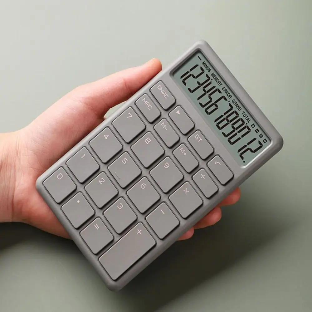 آلة حاسبة الرياضيات المحمولة تصميم بسيط زر حساسية عالية آلة حاسبة إلكترونية 12 رقمًا أداة المحاسبة التجارية