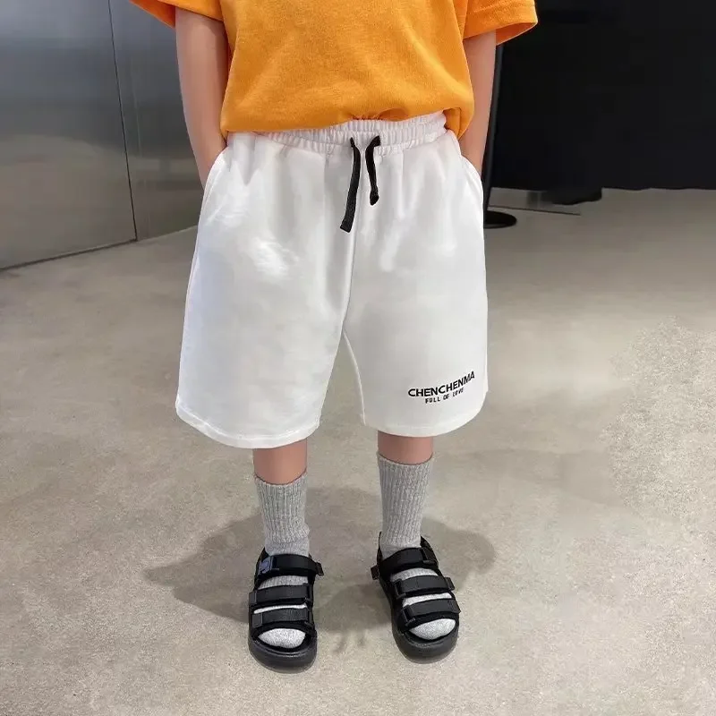 

Summer New Boy Fashion Sports Mid-waist Pants Shorts Tide Brand Children's Casual Simple And Versatile Five-point Pants