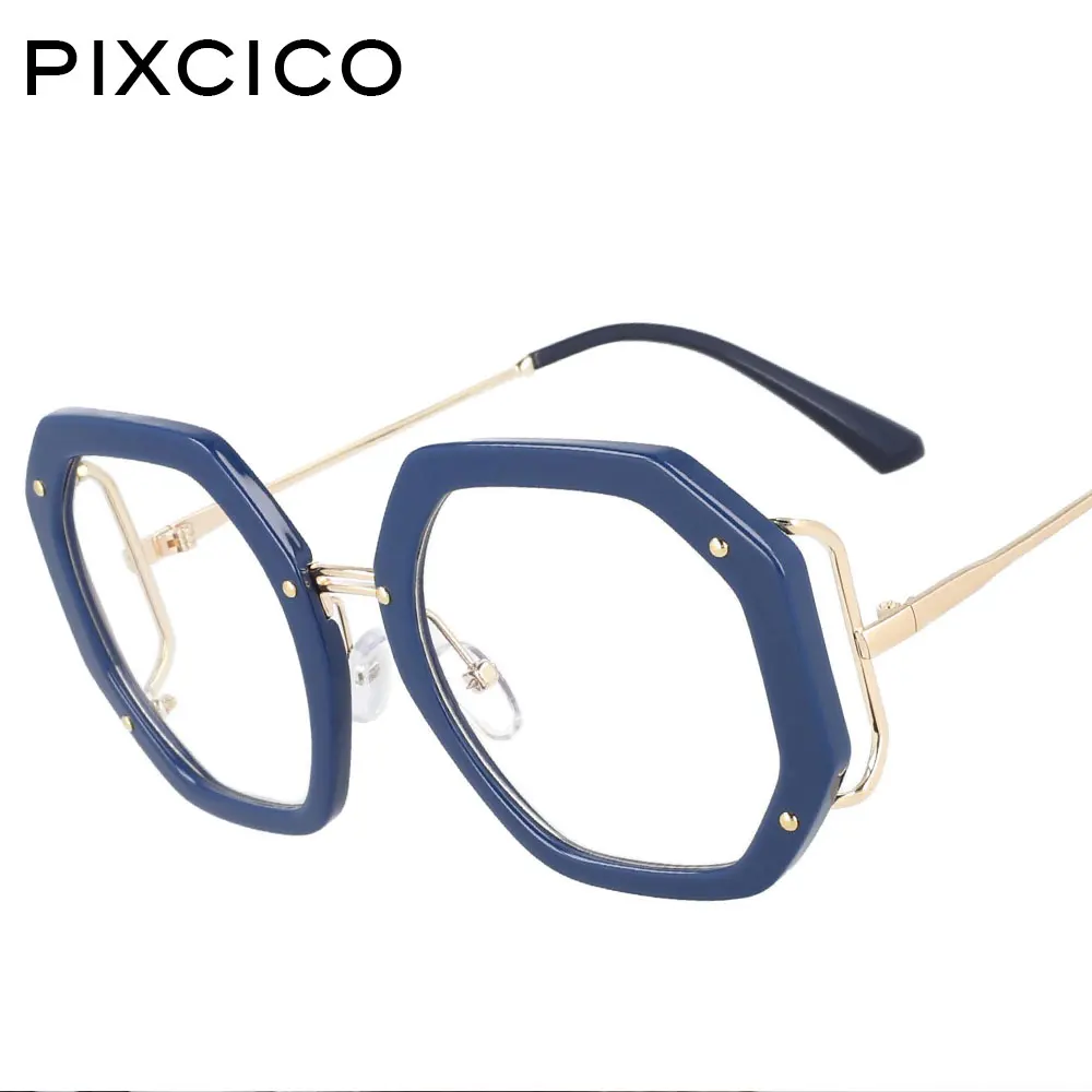 48154 Lentes Filtro Azul Big Size Rivet Blue Light Blocking Ladies Eyewear Metal Legs Vintage Gaming Men Woman Computer Glasses