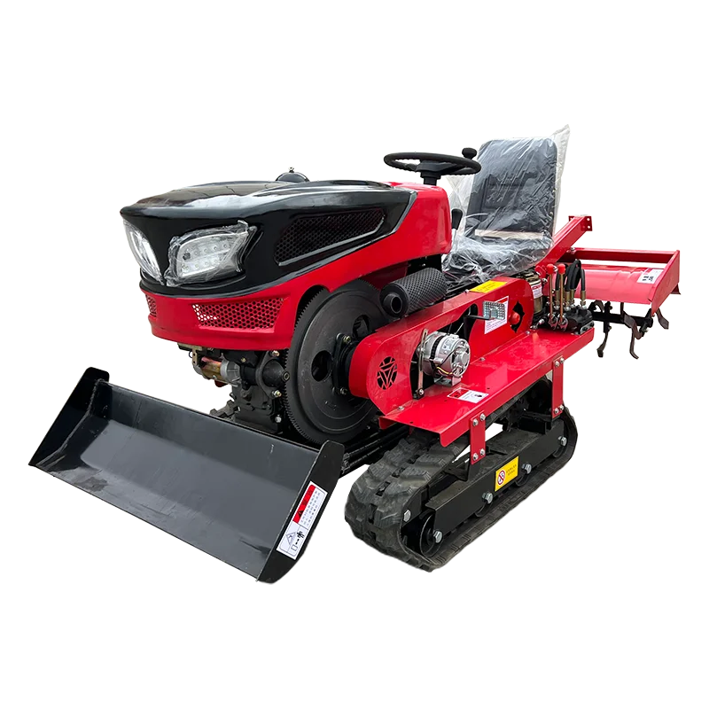 Big Discount Small Crawler Cultivators Farm Machinery 25Hp Four Wheel Sitting Drive Mini Garden Tractors with Rotary Cultivator