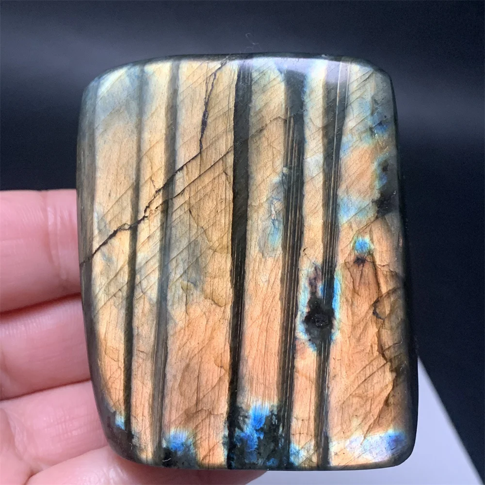 Clean Full Light Natural Green Purple Silver Light Labradorite Ornament Standing Rainbow Blue Orange Light Labrador Stones Block view 5