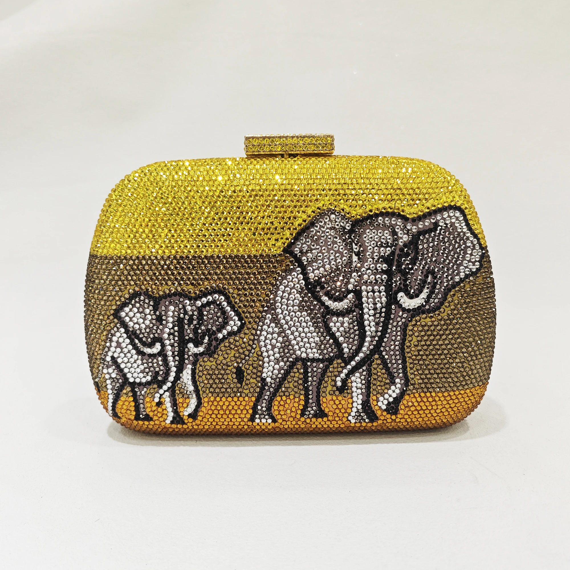 

JXL elephant Crystal clutch Purse Women’s Chain Mini Minaudiere Fashion Lady Evening Shoulder bag Handbag Banquet Clutches