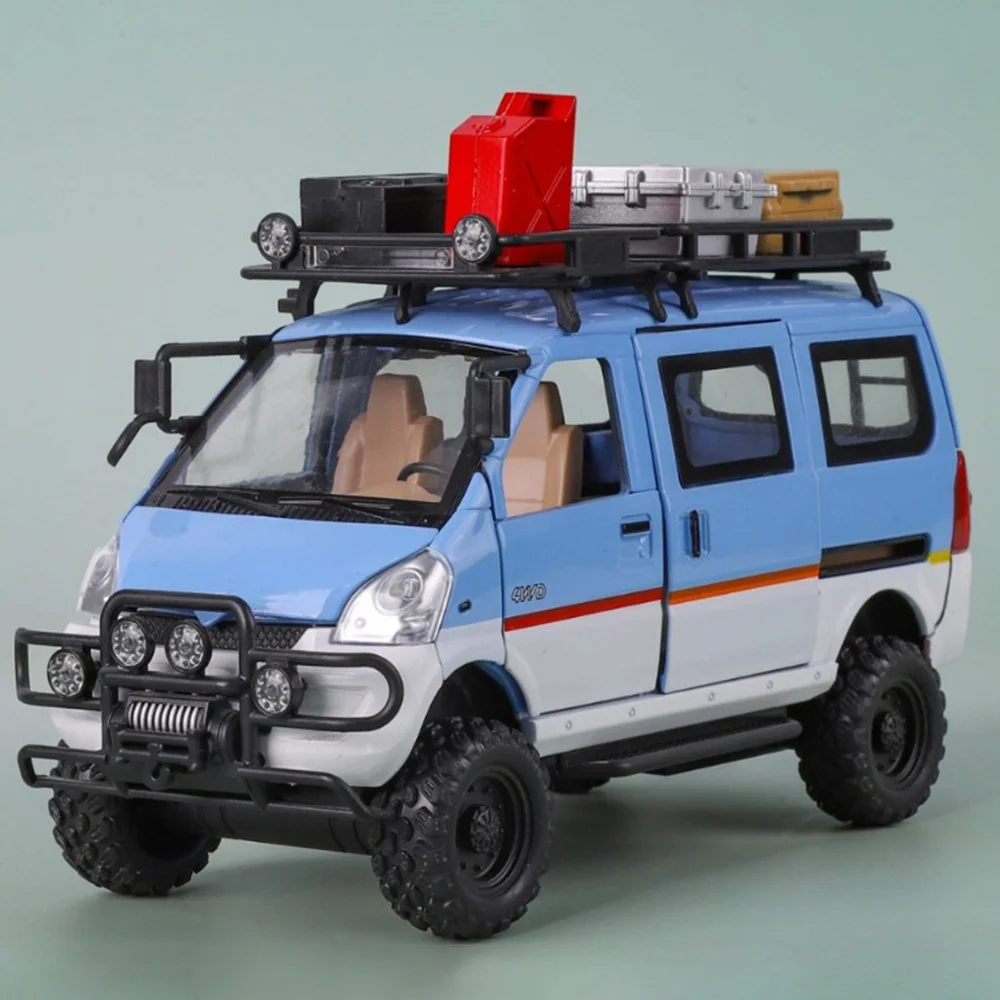 1:24 Scale WULING MINIEV Toy Model Car Metal Body Sound Light Pull Back Simulation Off-road Vehicles Models Children's Gifts