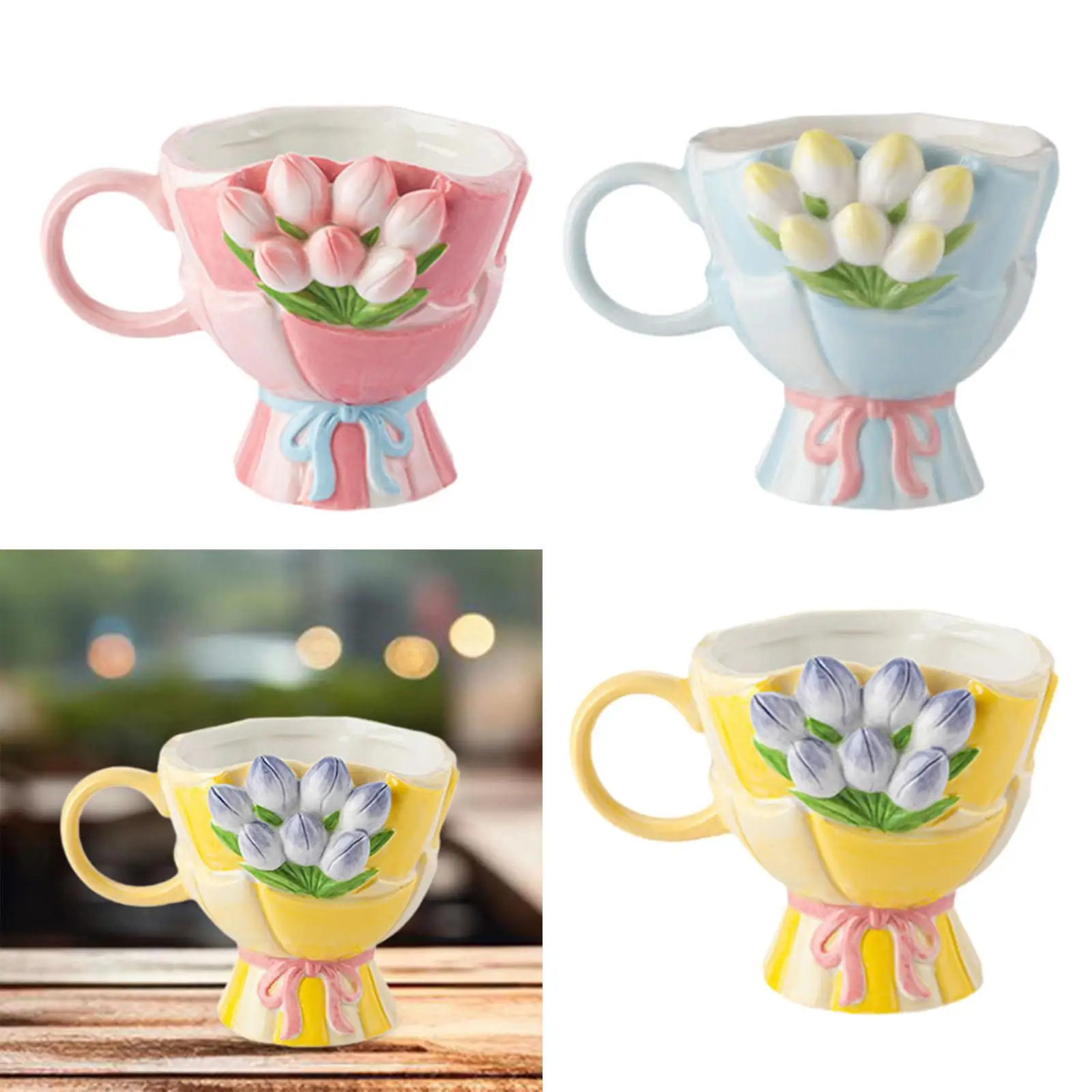 

Кофейная кружка-тюльпан, многофункциональная портативная удобная ручка, чашка для молока, кружки для завтрака, посуда для напитков для отеля, офиса, кемпинга, домашних вечеринок