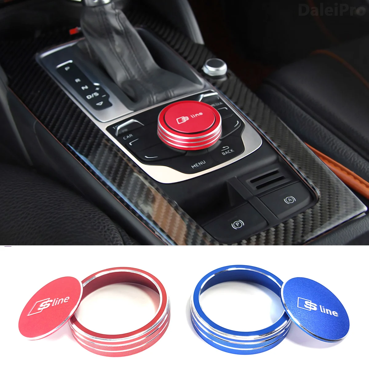 Car Center Console Button Cover Switch Knob Cover Audio Knob Ring Trim Car Accessories For Audi A3 8V 2014-2016 2017 2018 2019