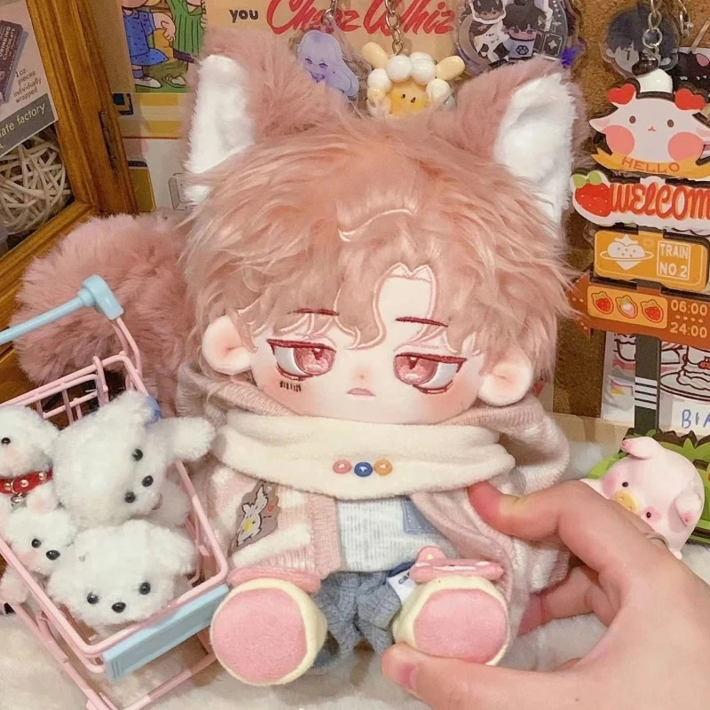 Koreaanse Idool Katoenen Pop 20 cm Jongen Knuffel Met Verwisselbare Kleding Knap Karakter Knuffeldier Cadeau Voor Fans Kpop