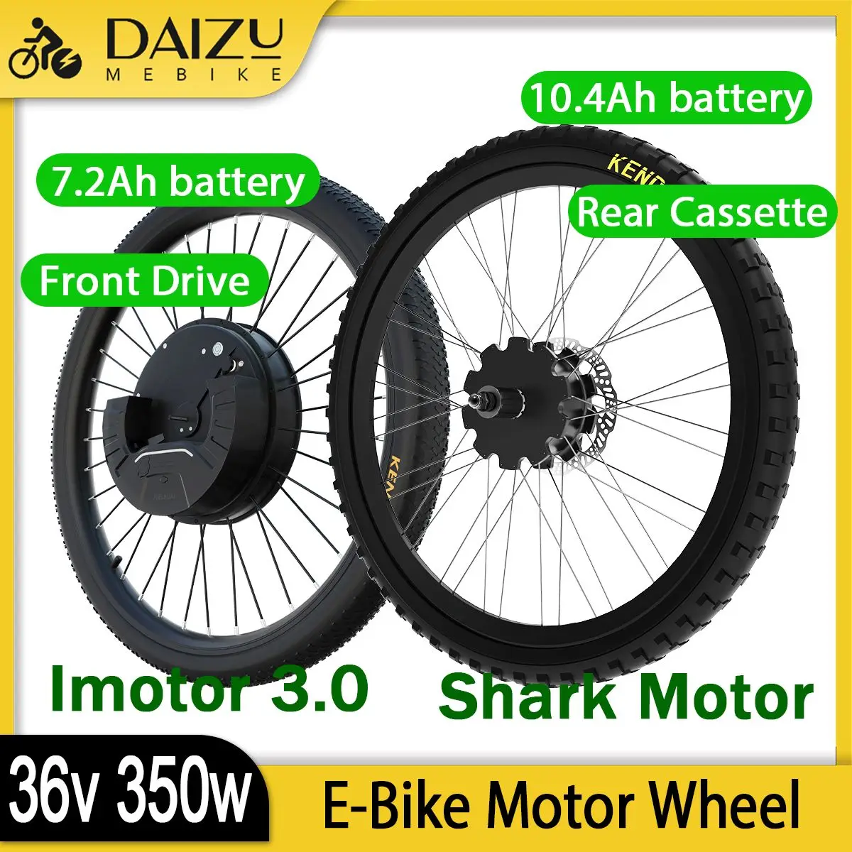 350W Powerful Electric Bike Conversion Kit with Battery Front Drive Rear Cassette Motor Wheel Ebike Bicycle 20