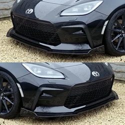 Gloss Black TM Style Front Bumper Lip Spoiler Splitter Diffuser For Toyota GR86 MK1 ZN8 2022-2025 Styling Bodykits Tuning