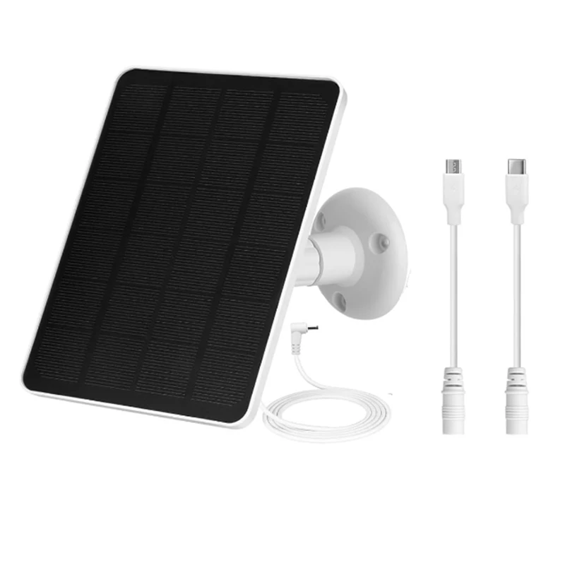 A93G Solar Panel For Outdoor Security Camera,5W Waterproof Solar Panels Charger For Ring Spotlight Cam Plus/Pro