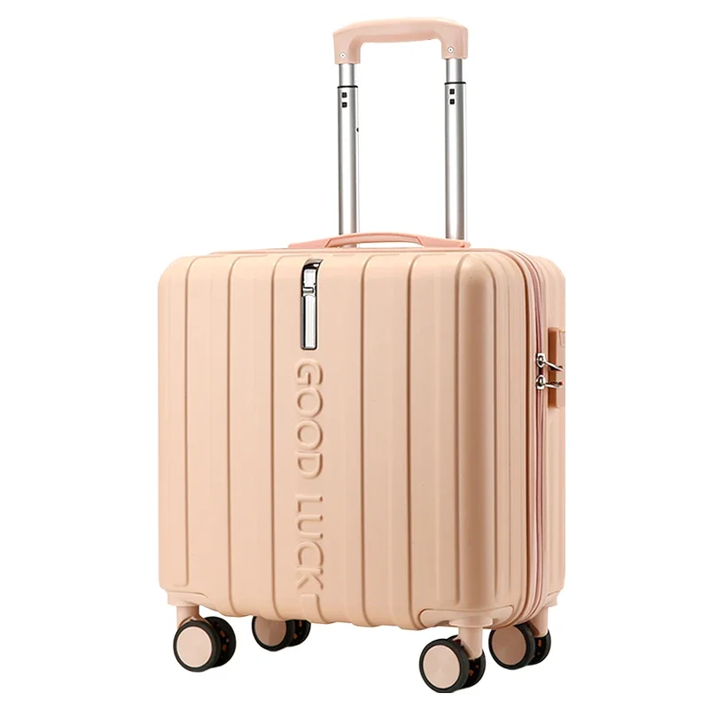 New fashion 2023 18 Inch Carry on Luggage Set Small Suitcase Universal Wheel Password Trolley Case Cabin Rolling Luggage Bag