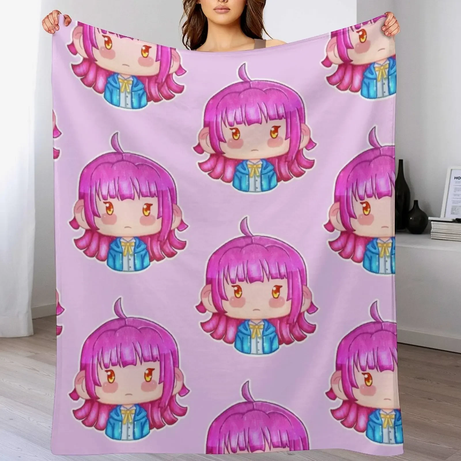 

Rina Tennoji no mask - Love Live! Nijigasaki High School Idol Club Throw Blanket Quilt Camping heavy to sleep Soft Big Blankets