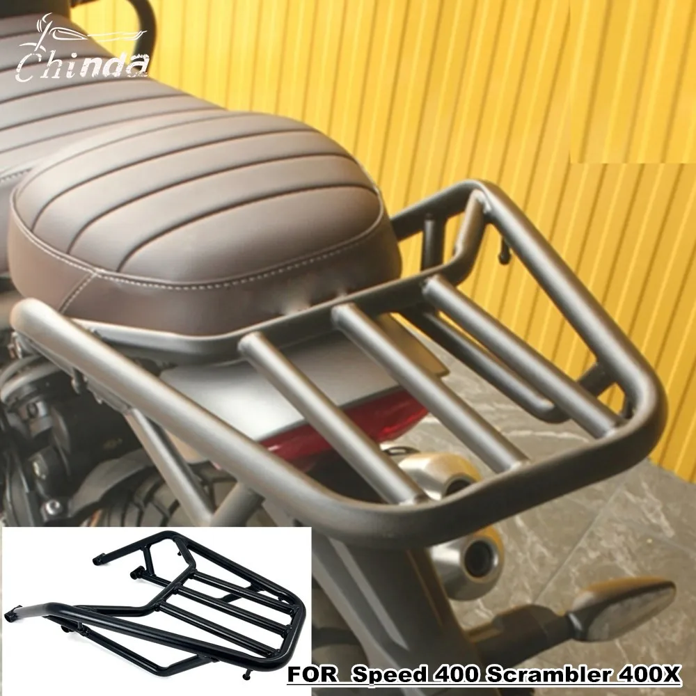 

NEW 2024 Motorcycle Rear Luggage Rack Cargo Carrier For Triumph Speed 400 Speed400 Scrambler 400X Scrambler 400 X