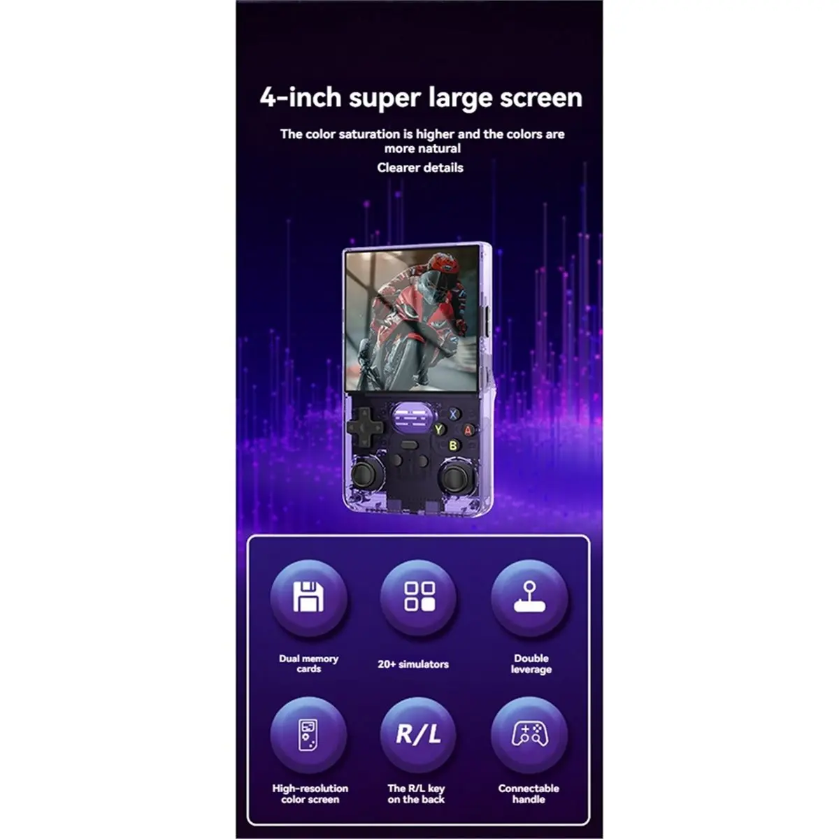 ■★New Arrival Fashion  R39MAX Retro Game Console 20000+ Games 128G Dual Joysticks with 4-Inch IPS Screen Support 20+ Emulators A