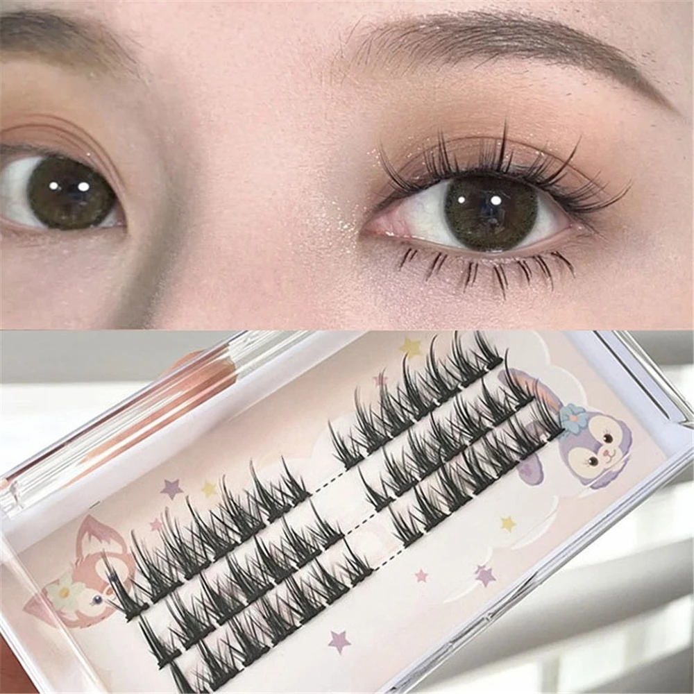 Nieuwe natuurlijke valse wimpers Cos Little Devil Fairy DIY valse wimpers dikke individuele wimpers make-up gereedschap set