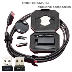 Logitech g903/g403/g900 mouse, acessórios originais, chave lateral, cabo de carga, adesivos, cabo de extensão usb