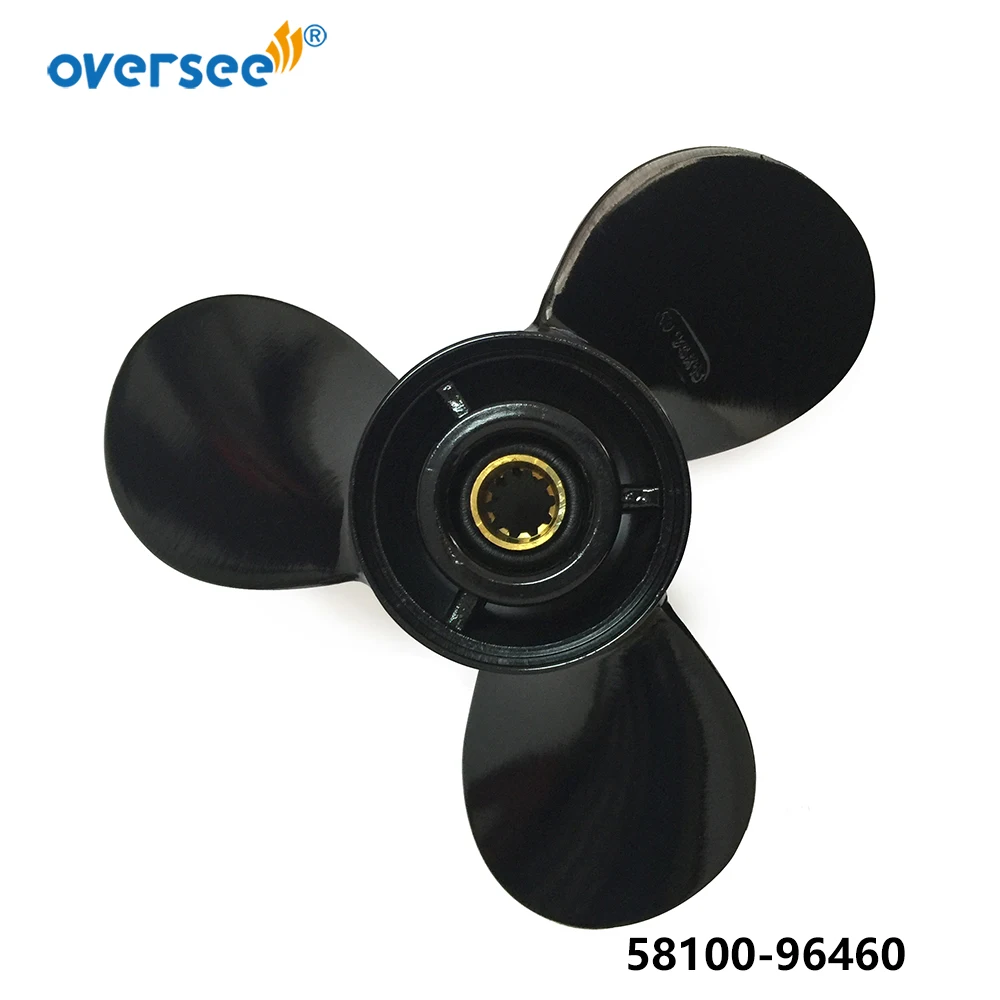 Aluminum Propeller 58100-96460-01 10-1/4x15 For Suzuki DT25 DT30 Outboard Propeller OVERSEE