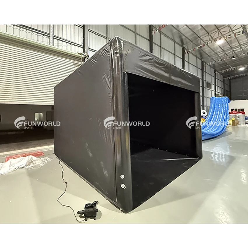 أسود نفخ خيمة الغولف ضرب خليج محاكاة الشاشة الضميمة للبيع #1