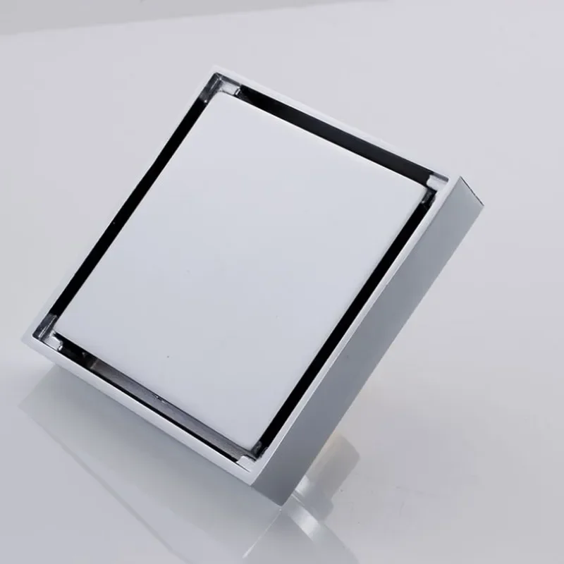 Antique/Black Brass 10x10 Cm Floor Drain Cover Square Shower Drain for Bathroom And Balcony with Anti-odor Hair Strainer