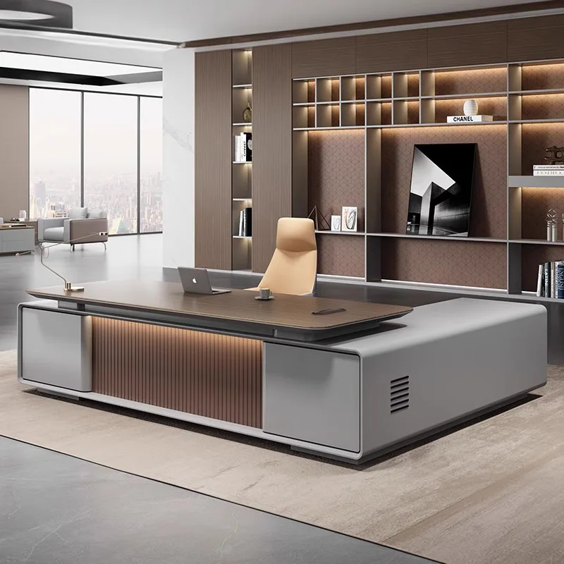 CEO desk New Boss Light Luxury High-End Executive Simple Modern Foshan 3.46M Chairman'S Office Desk