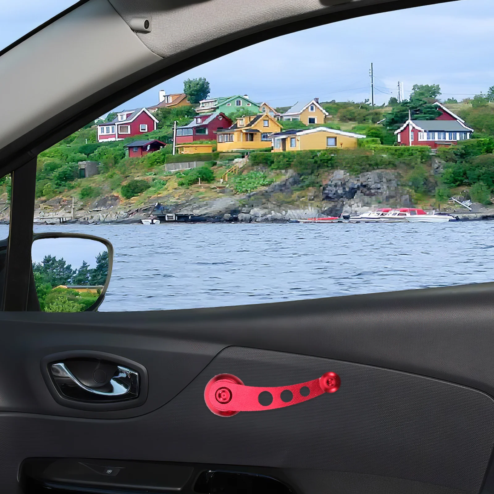 

1Set Car Window Shake Handle Aluminum Universal Replacement Crank Rocker Complete Mounting Hardware Left Right Car Door Crank