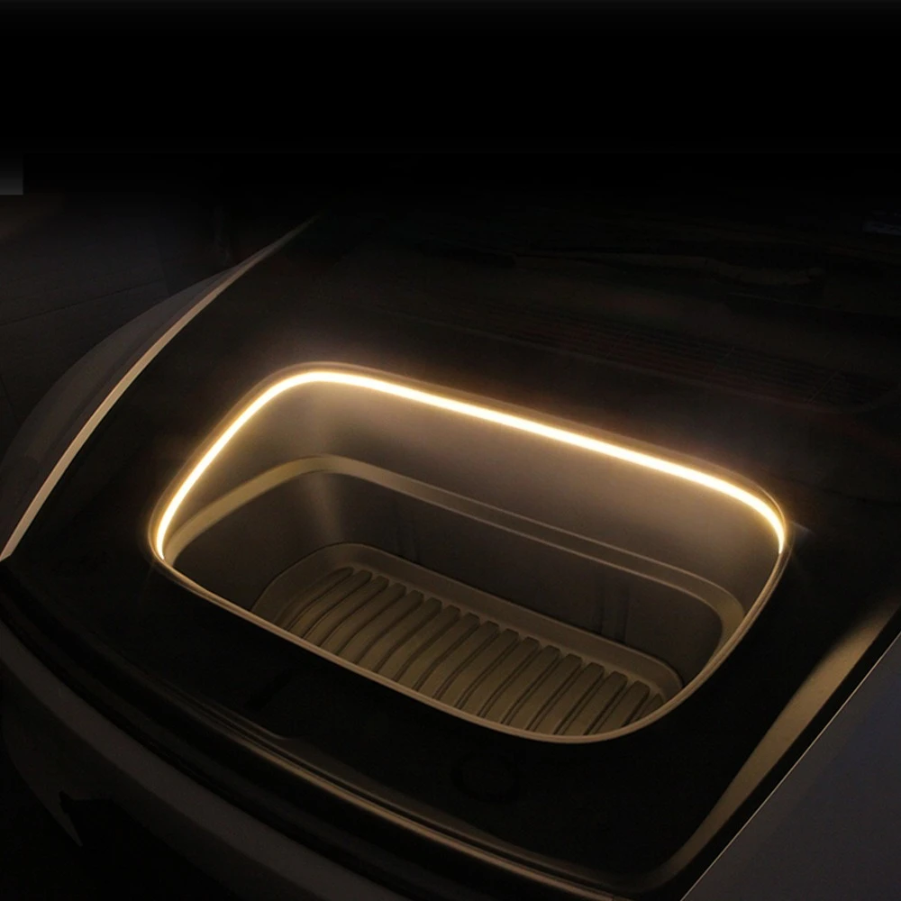 For Tesla Model 3/Y Highland Juniper Frunk-Specific Ambient Light Invisible LED Light Strip for Front Trunk Turns When Opened