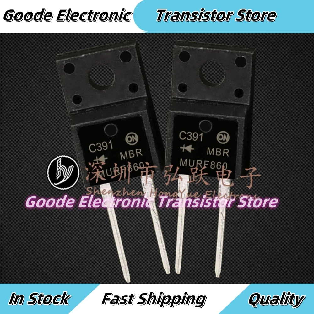 10PCS MURF860 TO-220F 600V 8A คุณภาพที่ดีที่สุด Fast Shipping คุณภาพที่ดีที่สุด