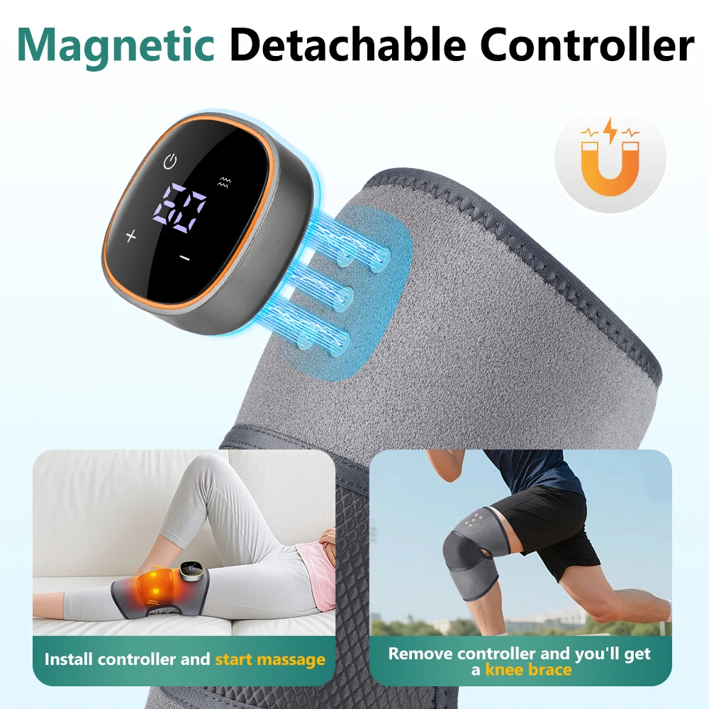 1Pc Heated Knee Massager 3-in-1 Vibrating Knee Heating Pad for Knee Elbow Shoulder Support Wrap Warm Compress Joint Protection image 4