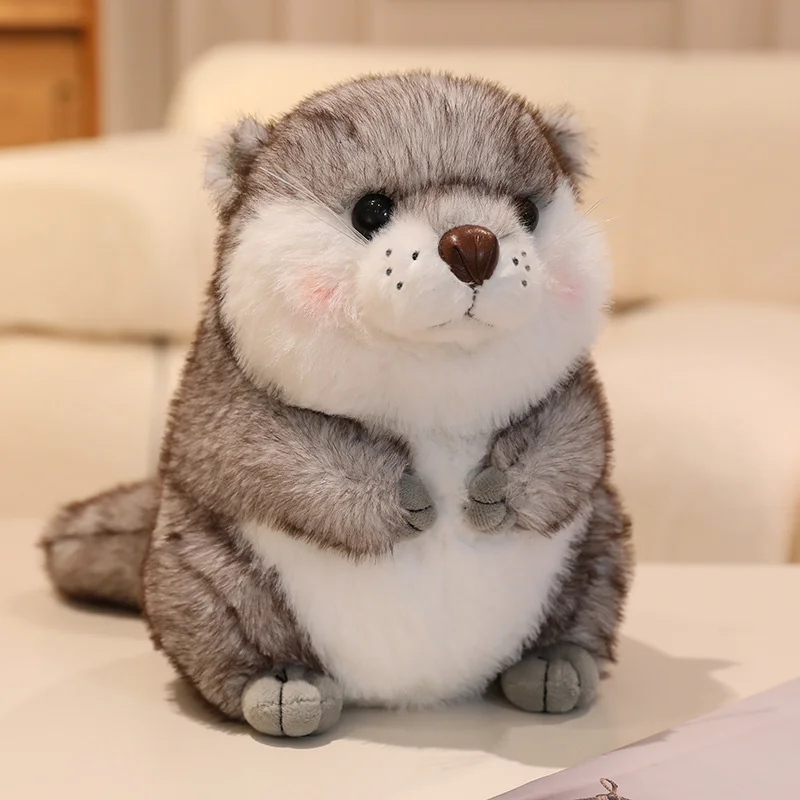 20-45cm SImulation Otter Plush Toy Chubby Bank Beaver Dolls Real Life Otter Pillow Fantastic Birthday Gift