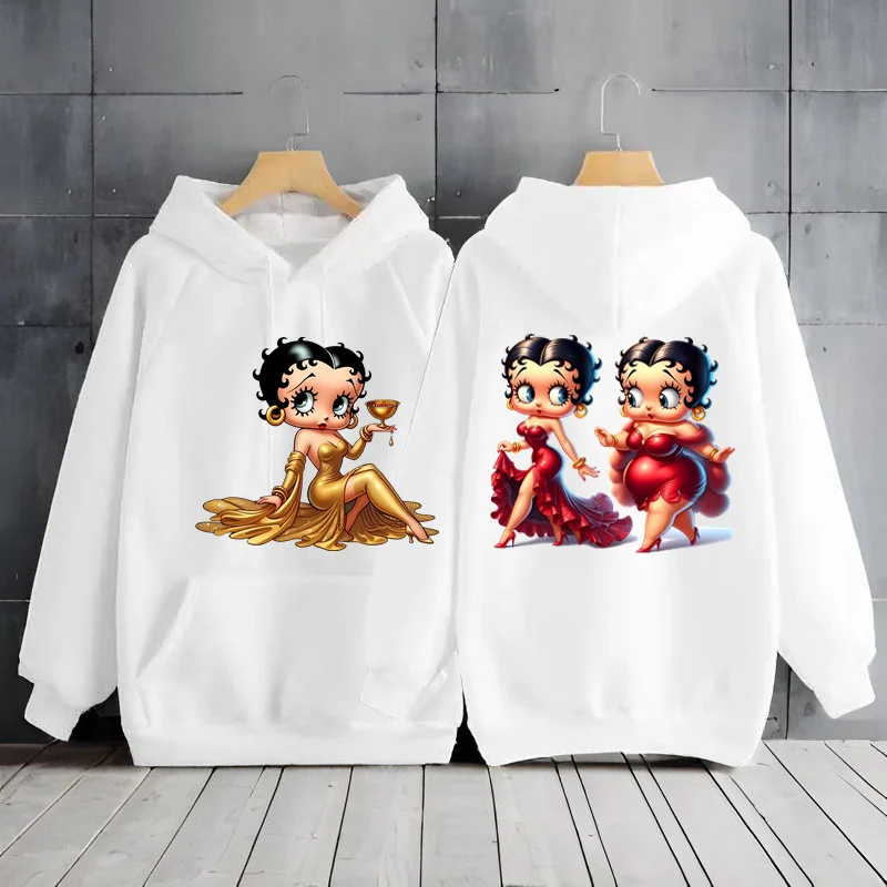 Disney Betties Hoodie para mulheres, Camisola para mulheres, Roupas Y2K, Roupas Y2K