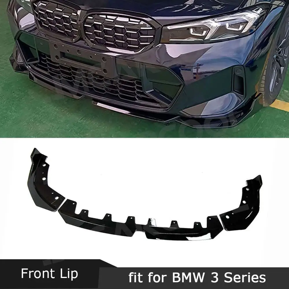 

JMCARCOOL Front Bumper Lip For BMW 3 Series G20 G28 M340i 2023+ Front Chin Spoiler Splitter Cover ABS Gloss Black Car BodyKits