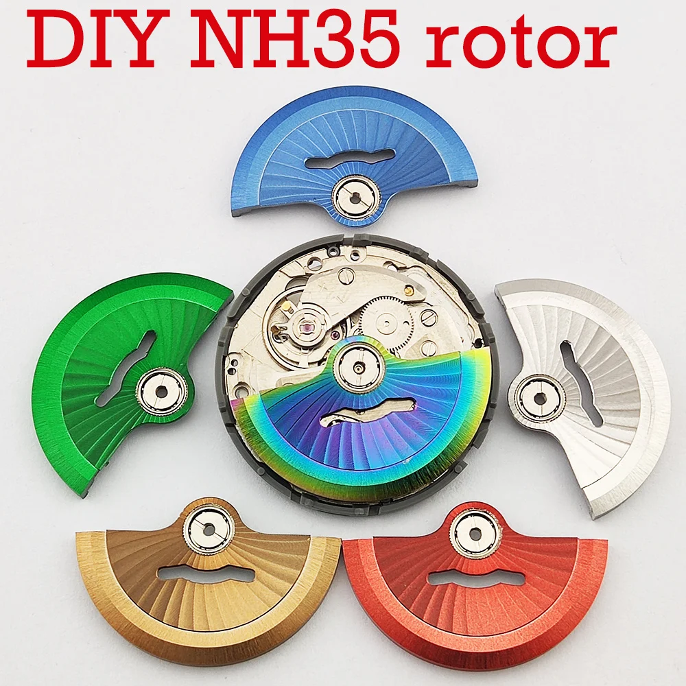 

Wave Pattern NH35 NH36 Automatic Hammer Rotor Fits NH35 NH70 4R 7S26 6R Movement Pendulum Weight Watch Mechanical Repair Parts