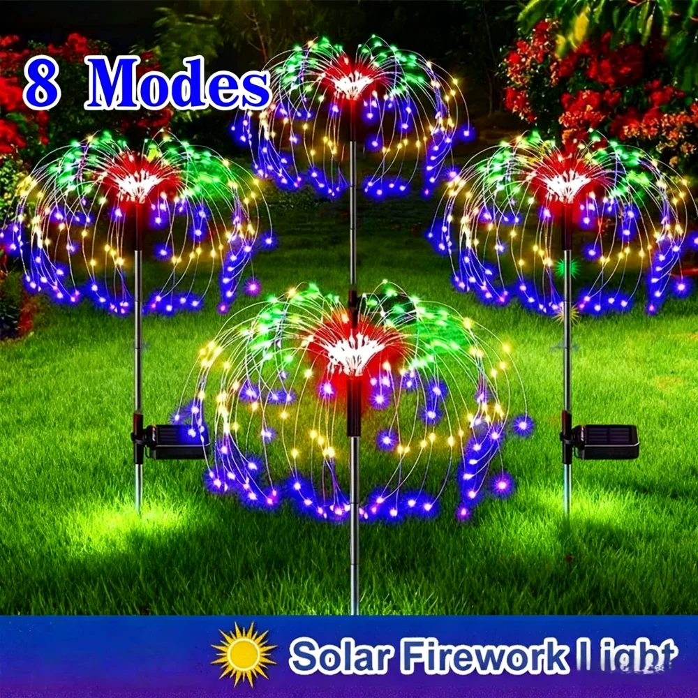 

1/4 шт. уличные гирлянды на солнечной энергии, светодиодные солнечные гирлянды, водонепроницаемые с 8 режимами, сады, деревья, вечеринки, свадебный фестиваль