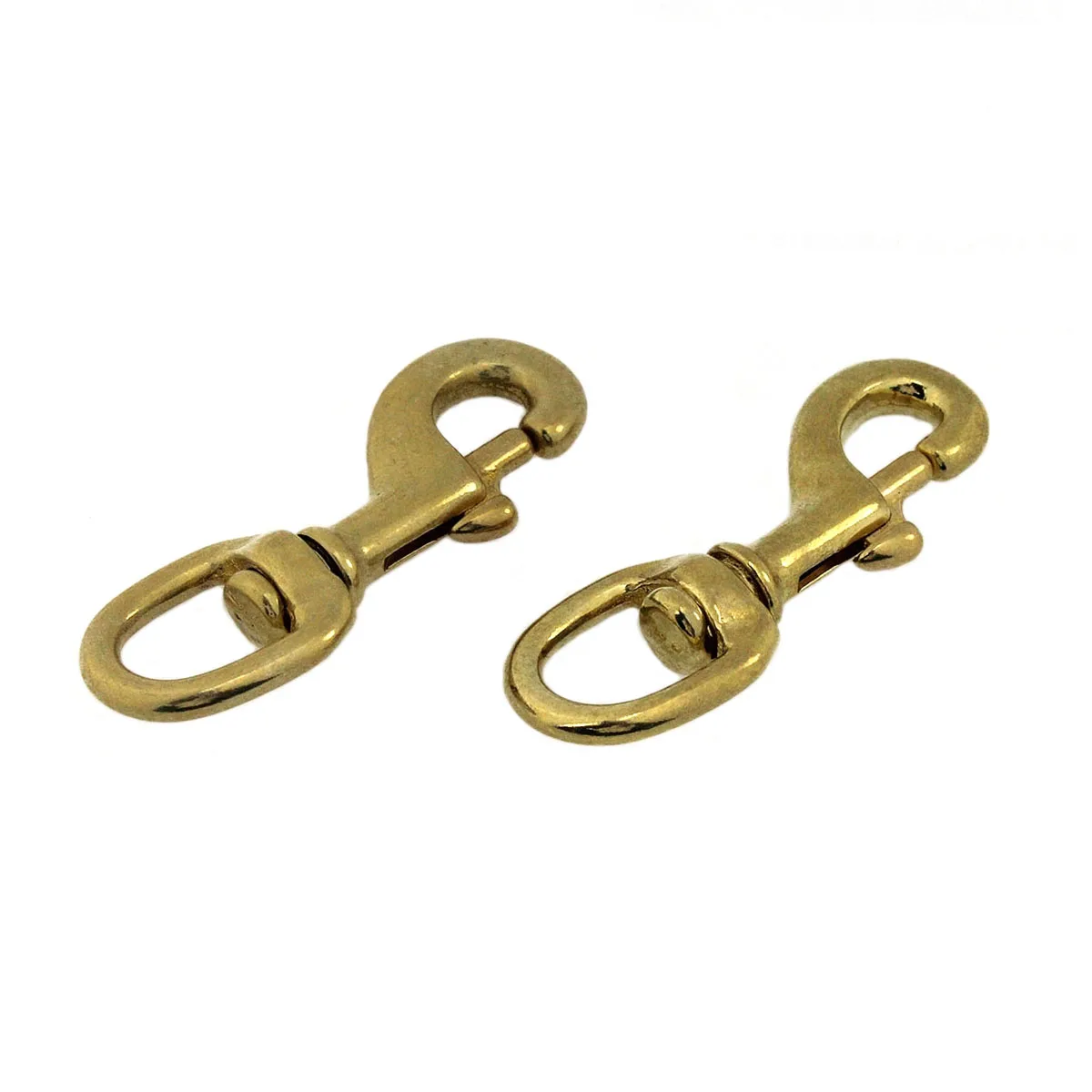 1piece Quality Brass Trigger Swivel Eye 18mm Bolt Snap Hook For webbing Leather Craft Bag Strap Belt Hook Clasp Pet Leash Clip