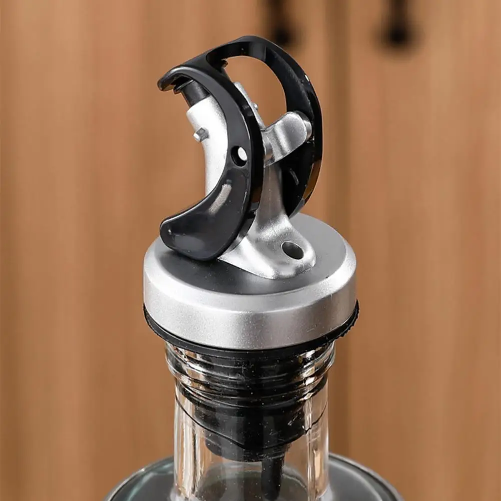 Oil Bottle Cap Anti-clogging Detachable Oil Bottle Stopper Portable Rubber Oil Spout Automatic Opening Closing Oil Pour Spout