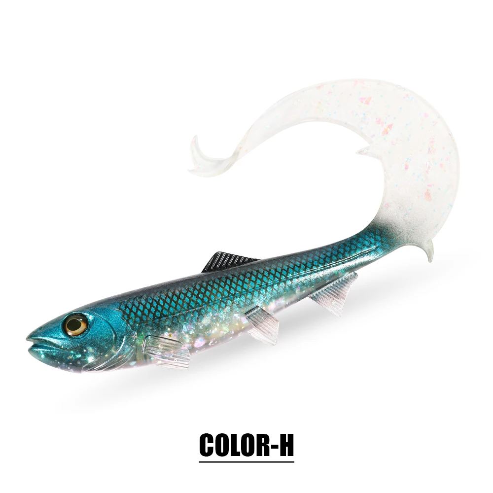 Spinpoler 17.5 cm 22 cm Firebomb Lange Golvende Staart Grub Zachte Swimbait Vissen Lokken Grote Snoekbaars Aas Zander Meerval visgerei