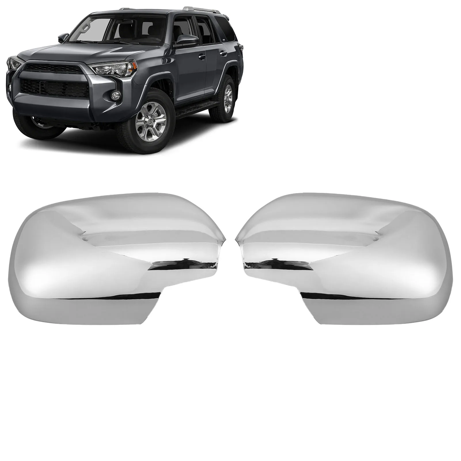 

2 шт., крышка бокового зеркала заднего вида, хромированная из АБС-пластика, подходит для 4Runner/Prado FJ120/Hilux Surf/Hiace