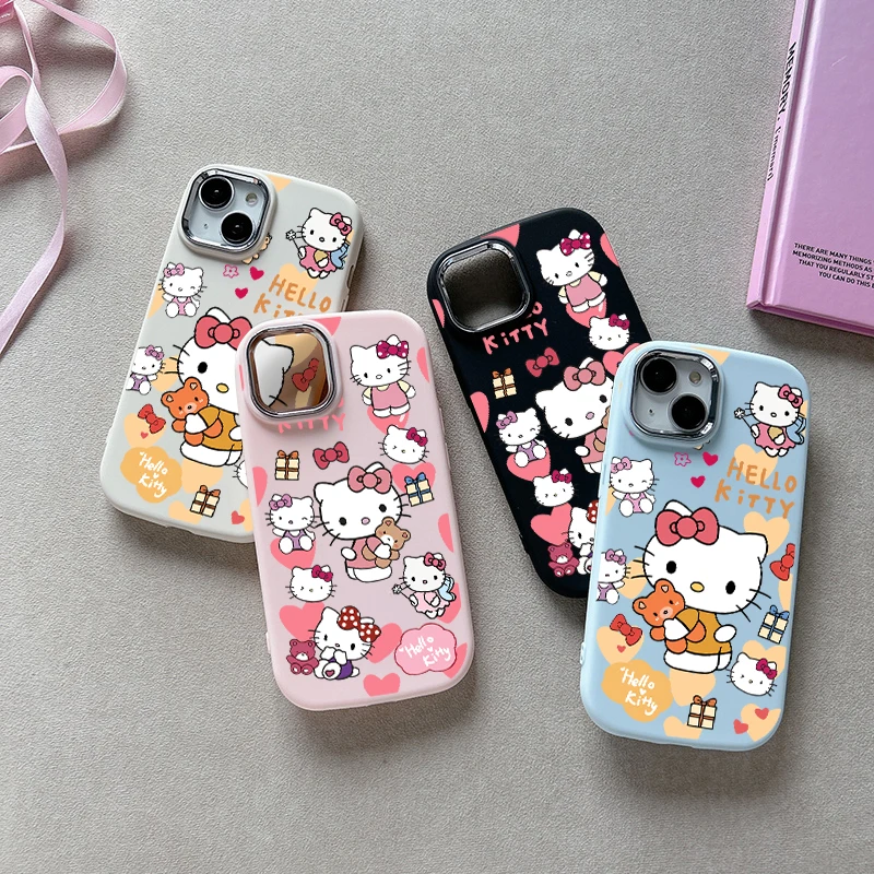 Sanurgente-Coque de téléphone Hello Kitty, coque en silicone souple antichoc, coque pour Samsung Galaxy S24, S23, S22, S21, S20 Ultra Plus, FE, 4G, 5G