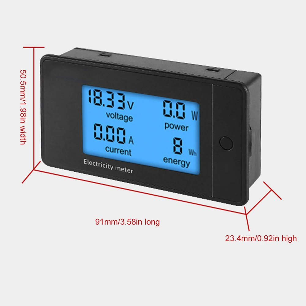 Imagem -04 - Voltímetro e Amperímetro Lcd Digital Detector de Energia de Energia Medidor com Derivação Tensão em 20a 50a 100a 200a dc 7.5100v