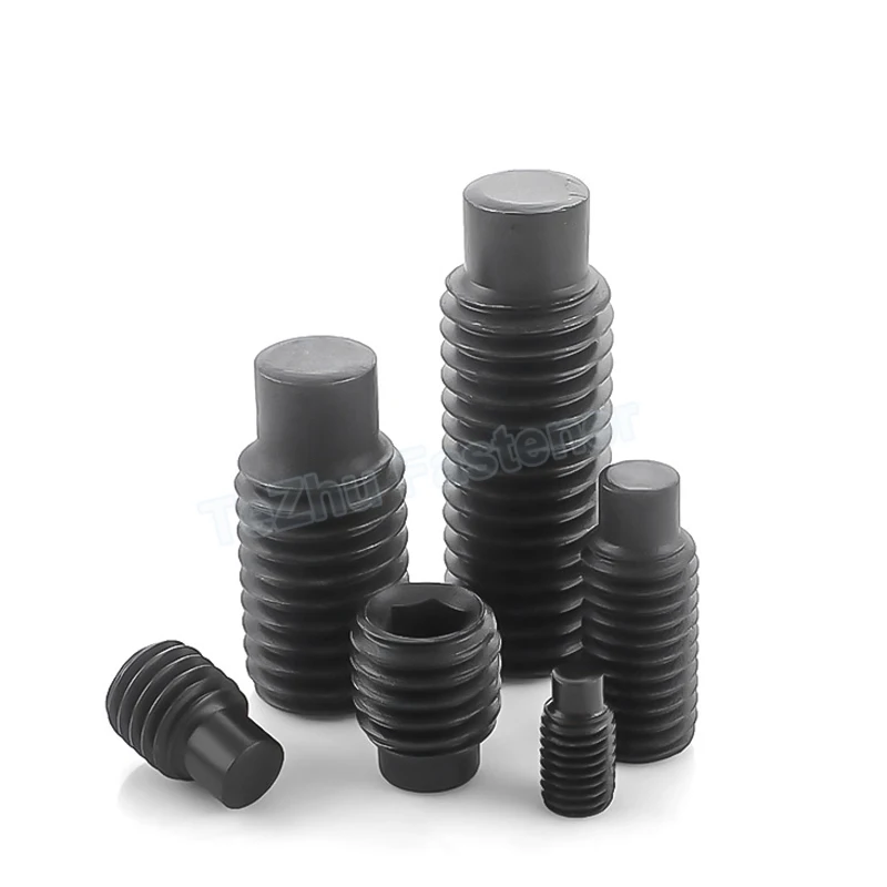 M3 M4 M5 M6 M8 M10 M12 Grade 12.9 Steel Allen Head Hex Hexagon Socket Set Screw with Dog Point Grab Grub Convex End Bolt DIN915