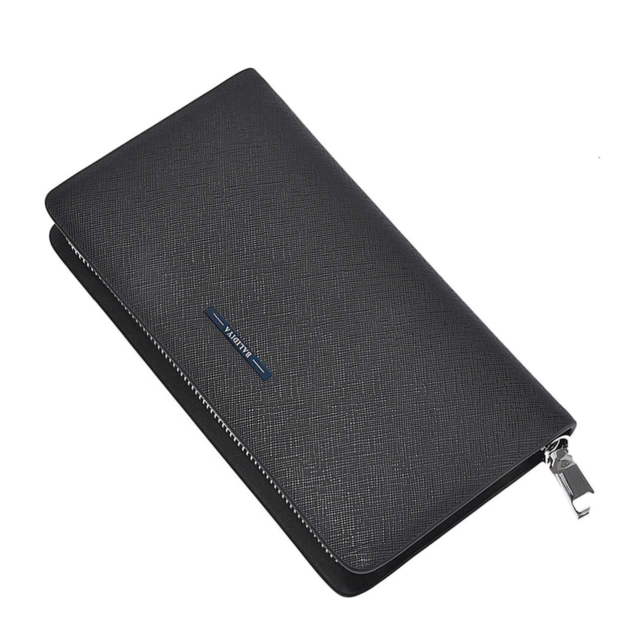 leather handbag Men Wallets Genuine Leather Clutch Bag Long Wallet Business double zipper Purse Phone Card Holder Coin Purse Men