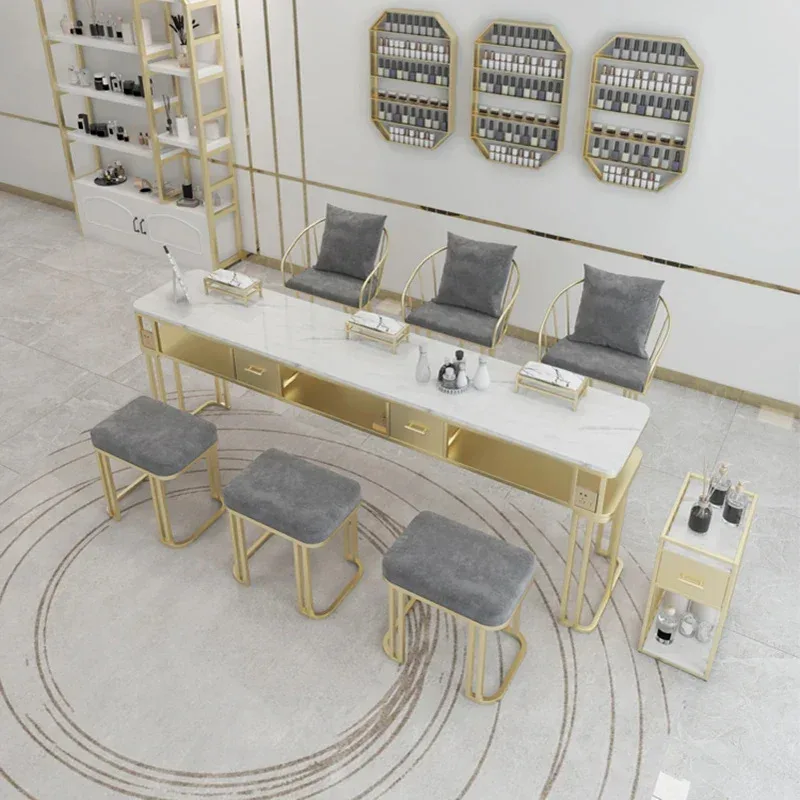 Table de manucure professionnelle, meubles de salon, module d'ongles, bureau, coin de table, fournitures de maquillage, évalué N64.Hope tafel