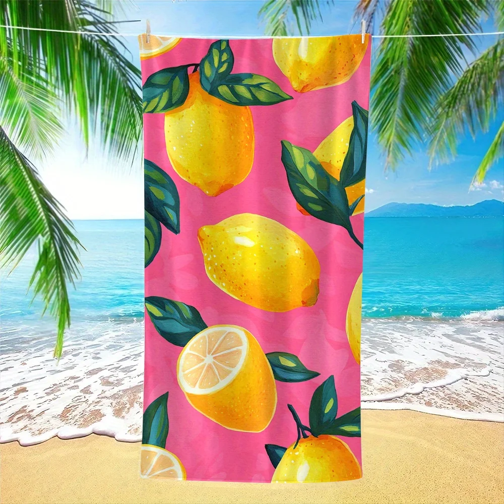 1PC Fruit Print Beach Towelsswimming, camping, big bath towels, essential travel accessories