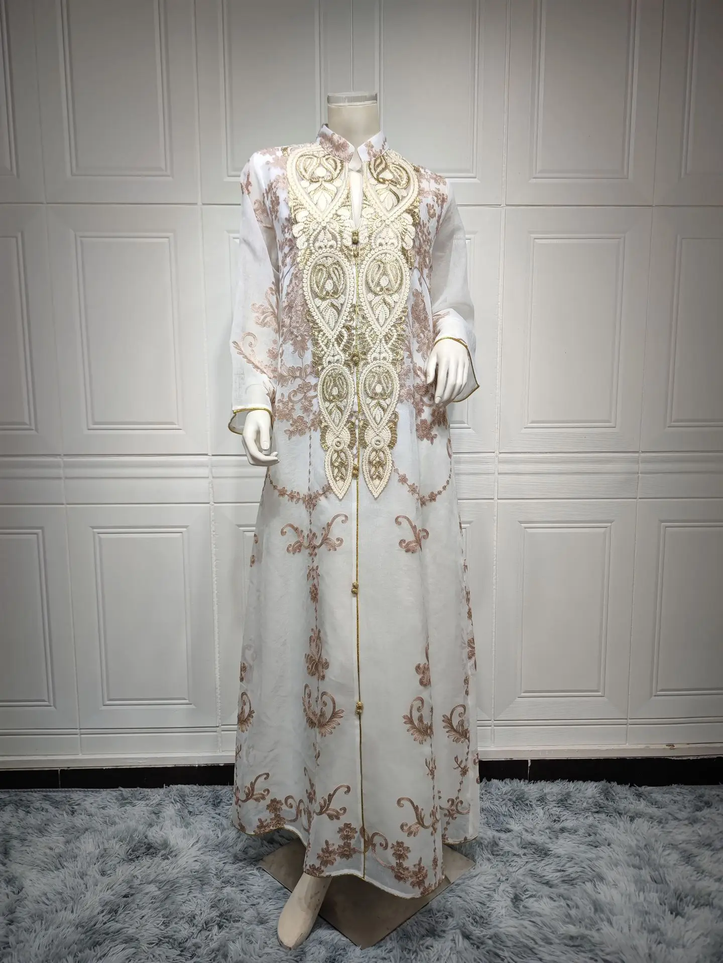 Moroccan Caftan Muslim Woman Dress Eid 2022 Luruxy Embroidered Turkey Arabic Oman Dubai Jalabiat Islamic Abayas Dresses Evening