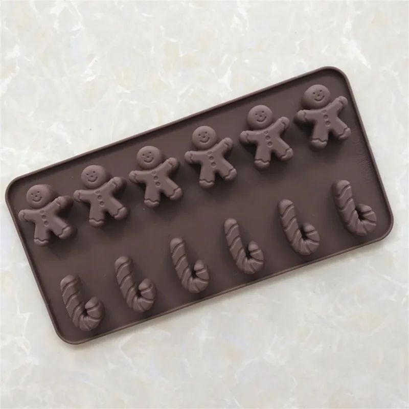 12 sets of 2 sets of silicone chocolate molds, Christmas series, ice tray mold, fire paint wax mold